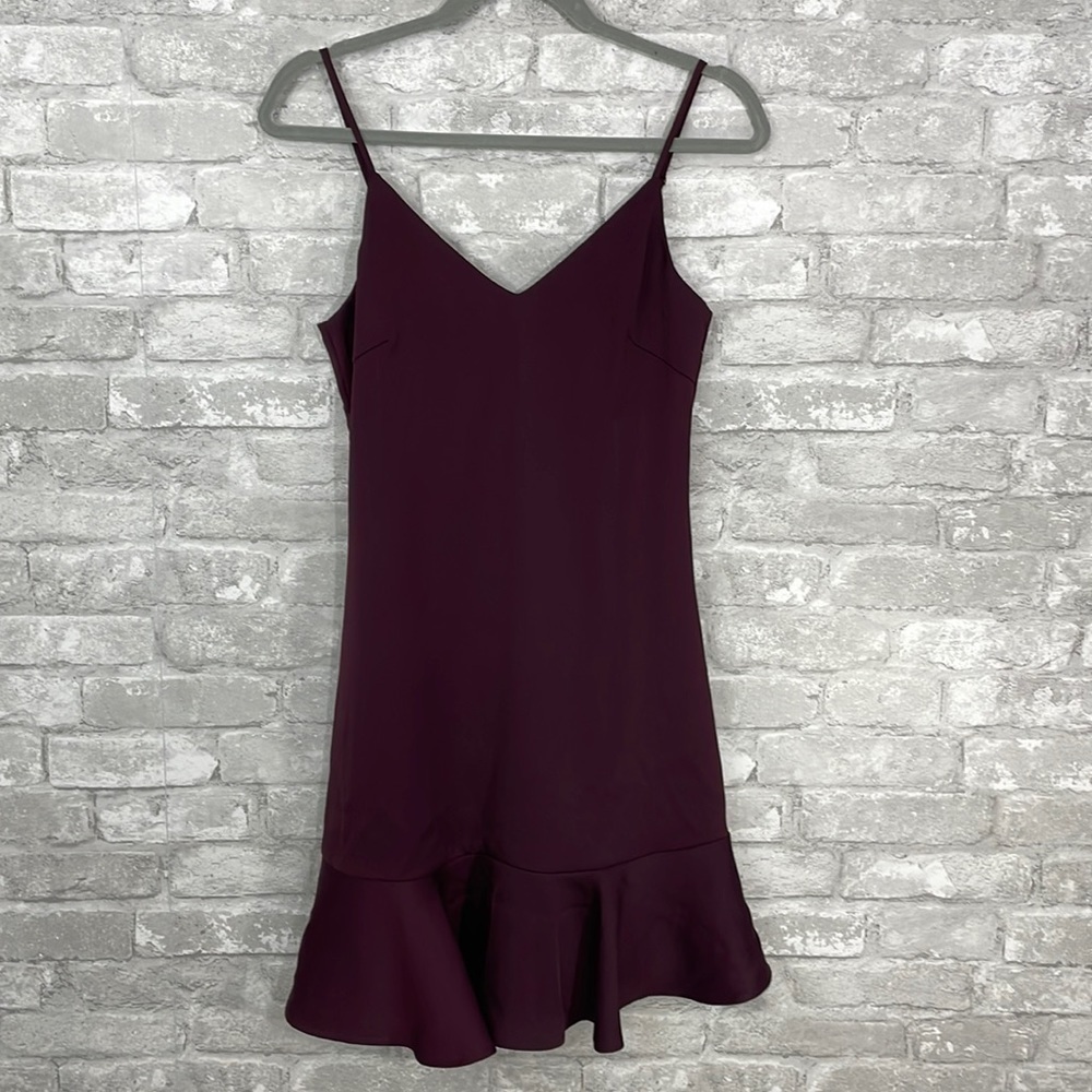 Chelsea28 Burgundy Ruffle Slip Mini
Dress - Picture 3 of 9